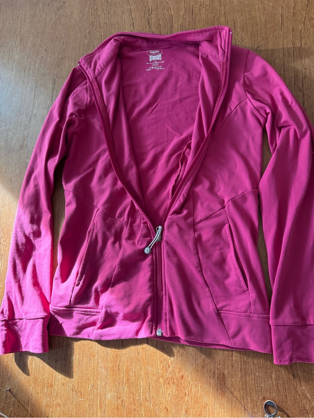 Denver Hayes Fuchsia Raspberry Stretch Full-Zip Athletic Jacket – Size Small - Picture 5 of 9